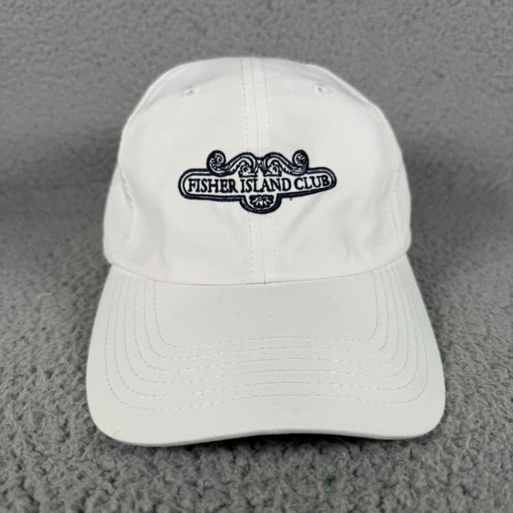 Fisher Island Club Golf Cap Unisex Onesize White Imperial Strapback Exclusive